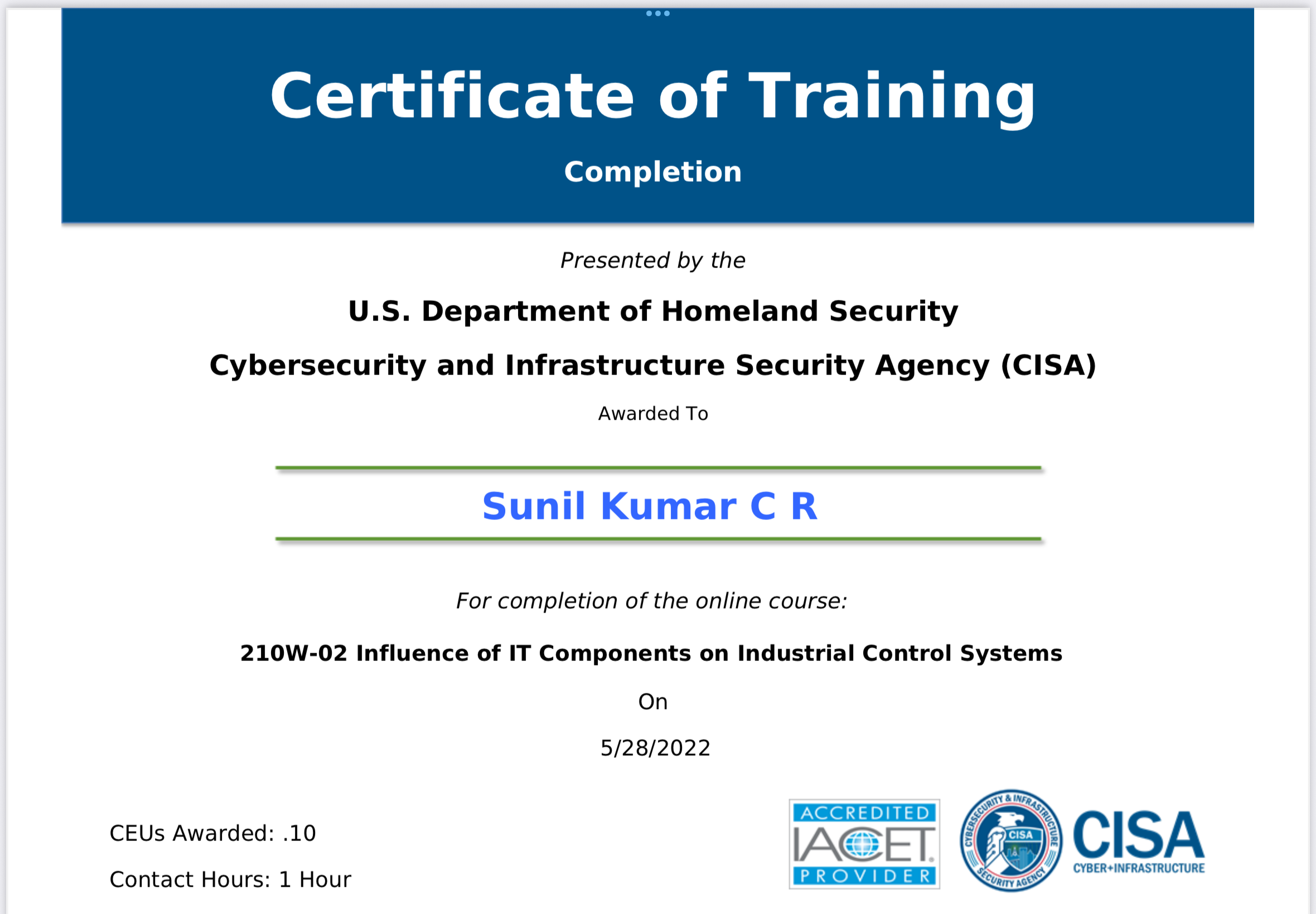 CISA ICS