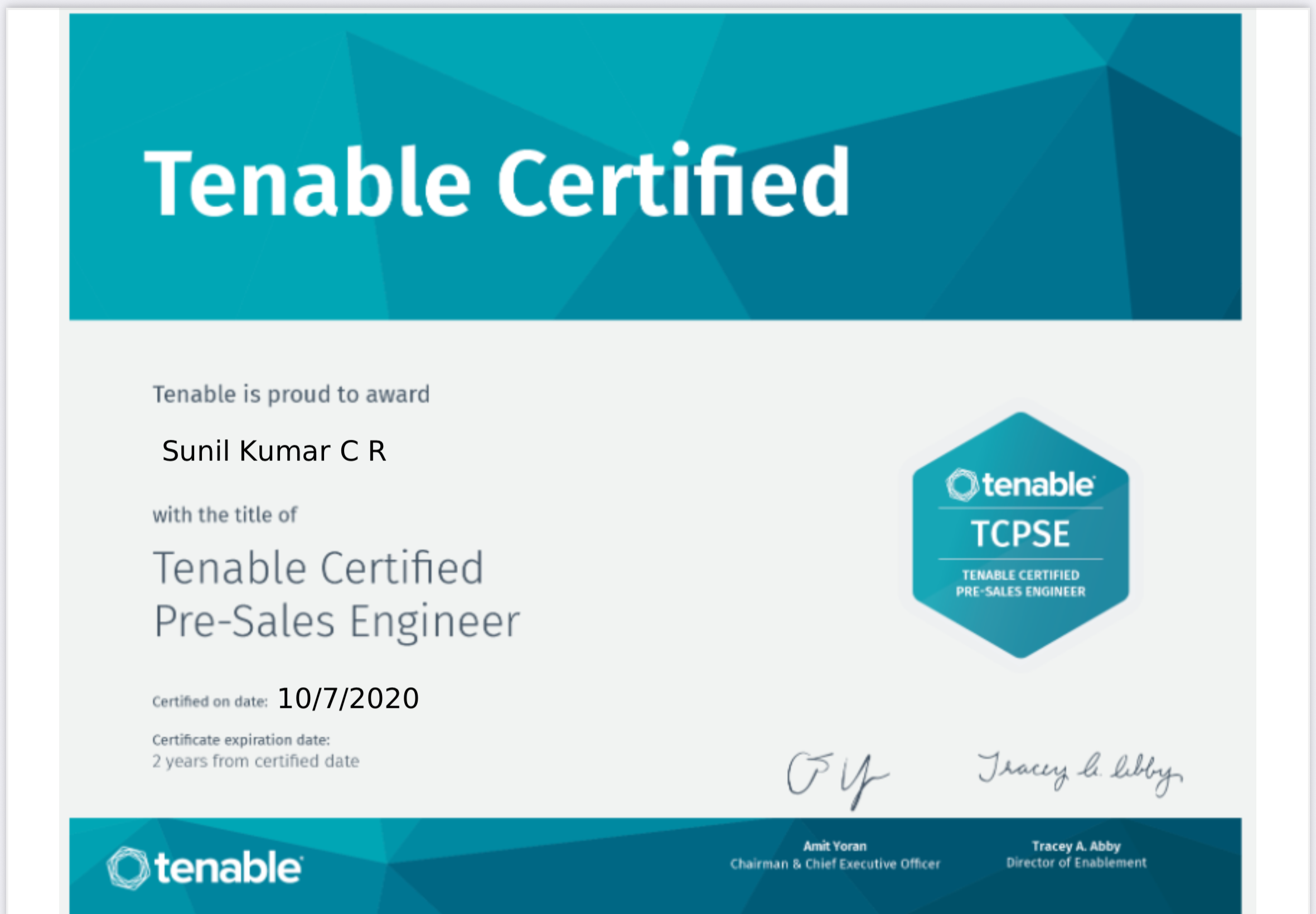 Tenable TCPSE